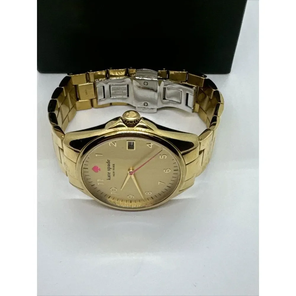 Kate Spade Seaport Grand 0030 Women's Gold Analog Dial Quartz Wrist Watch JNA143